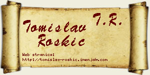 Tomislav Roškić vizit kartica